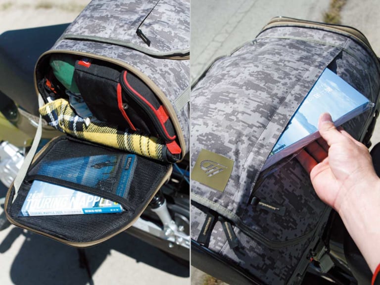 ゴールドウインモーターサイクル クロスオーバーリアバッグ35|マルチユースでソロキャンプにも使える35Lボックスリュック〈ゴールドウイン〉