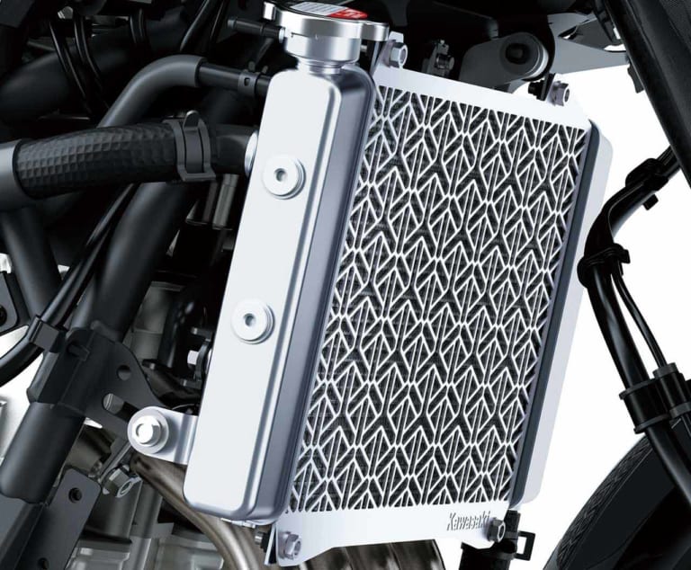 カワサキ ニンジャ ZX-25R ラジエタースクリーン|ニンジャZX-25Rの純正アクセサリーでSTDもSE仕様に【クイックシフター装着もOK】