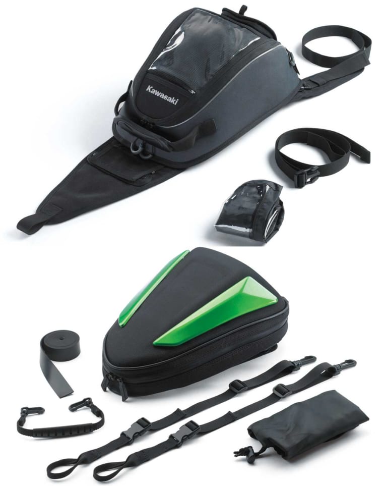 タンクバッグ、スマートバッグ|ニンジャZX-25Rの純正アクセサリーでSTDもSE仕様に【クイックシフター装着もOK】