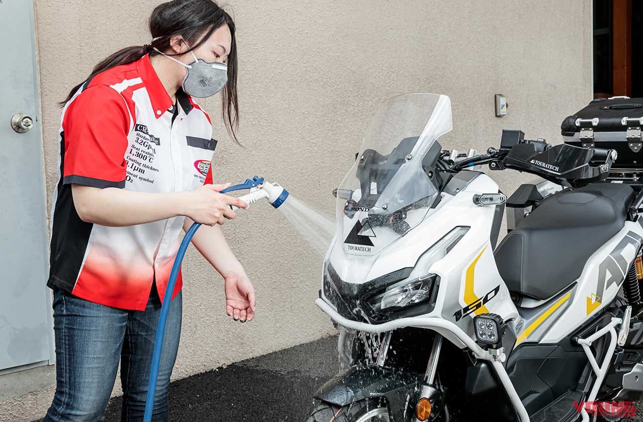 |YMラボ ADV150ラリーカスタムプロジェクト#9【ガラスコーティングCR-1で仕上げ】