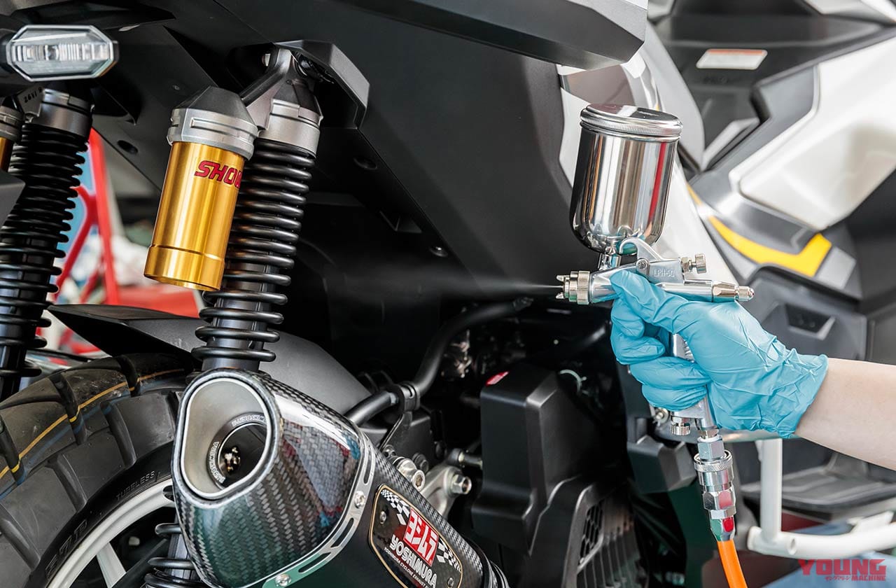 |YMラボ ADV150ラリーカスタムプロジェクト#9【ガラスコーティングCR-1で仕上げ】