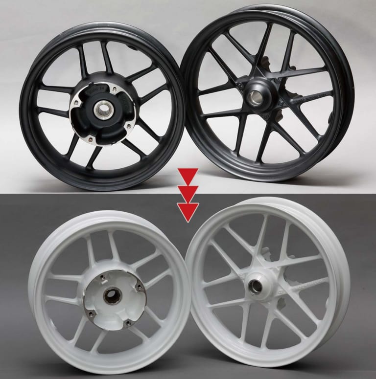 カーベックでYMラボADV150ラリーカスタムをパウダーコート|YMラボ ADV150ラリーカスタムプロジェクト#5【ホイールとガードをパウダーコート】