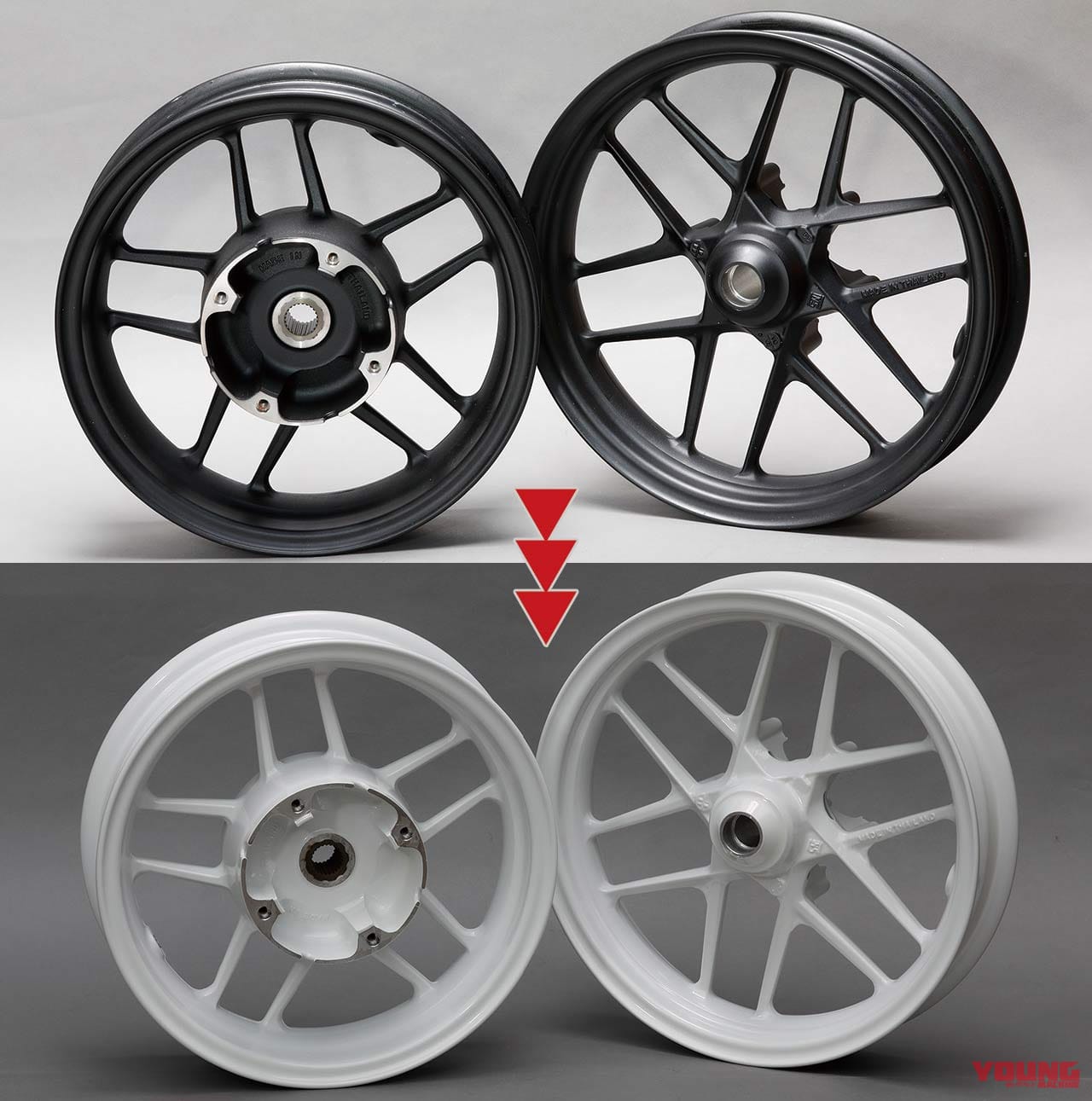 カーベックでYMラボADV150ラリーカスタムをパウダーコート|YMラボ ADV150ラリーカスタムプロジェクト#5【ホイールとガードをパウダーコート】