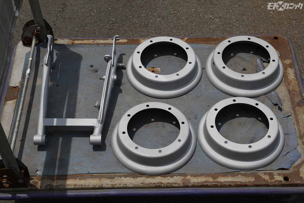 |ヤマハ旧車チャピィをバラしてパーツ再塗装【エンジンカバーはガンコート|カーベック】