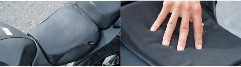 ドッペルギャンガー バイク用シートクッションセット クール&ゲル|座面の蒸れとお尻の痛みを解決するシートクッション〈ドッペルギャンガー クール&ゲル〉