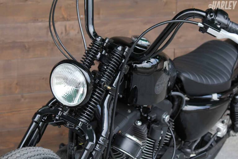 ハーレーダビッドソン スポーツスターXL1200Rグリーミングワークス カスタム|ハーレー スポーツスターXL1200Rカスタム【スプリンガーフォークをボルトオン】