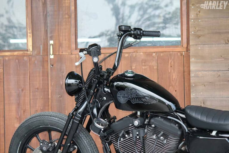 ハーレーダビッドソン スポーツスターXL1200Rグリーミングワークス カスタム|ハーレー スポーツスターXL1200Rカスタム【スプリンガーフォークをボルトオン】