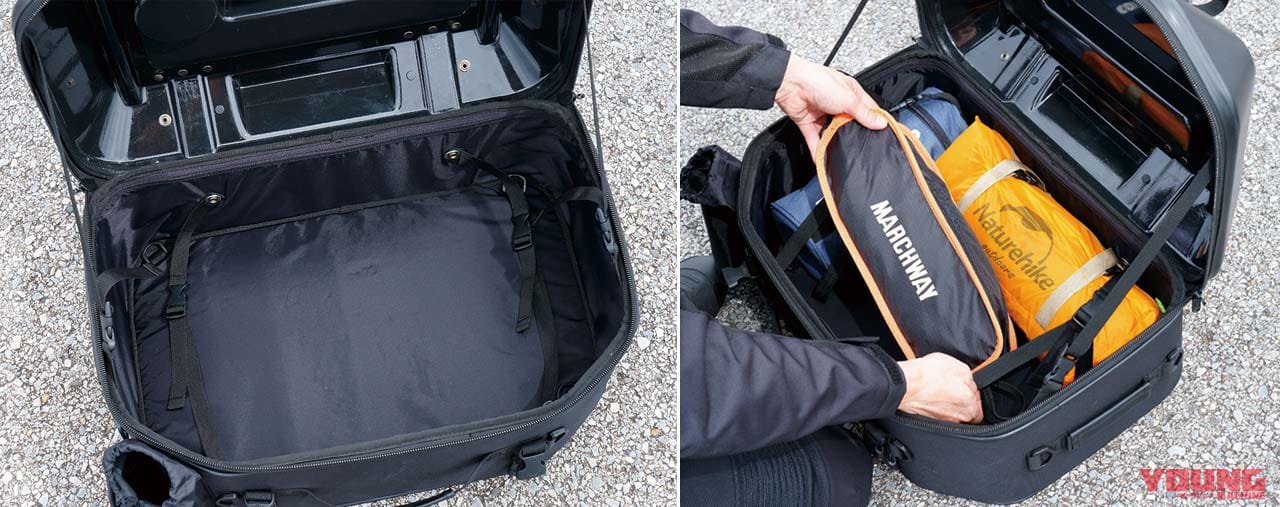 モトフィズ キャンプテーブルシートバッグ|タナックス|モトフィズ キャンプテーブルシートバッグ試用インプレ【上面がテーブルに早変わり】