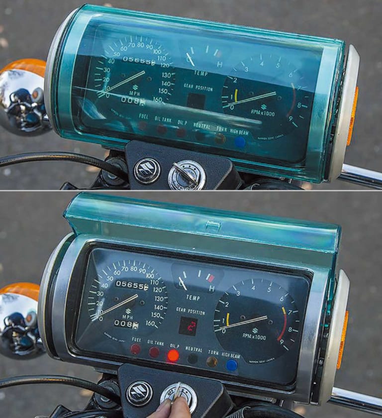 スズキ RE-5|独断と偏見で選んだ”カッコいいメーター”ベストテン【唯一無二の独自インターフェイス】