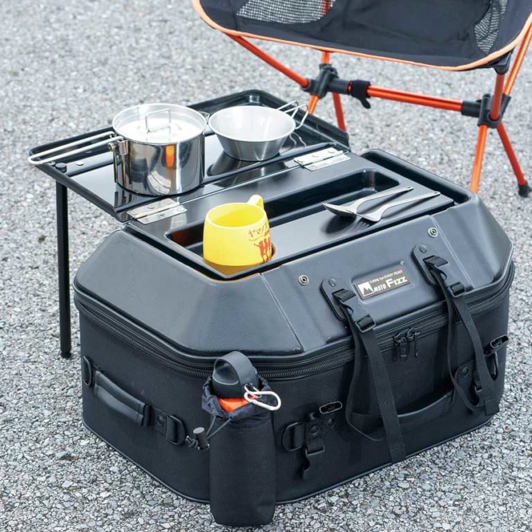 モトフィズ キャンプテーブルシートバッグ|タナックス|モトフィズ キャンプテーブルシートバッグ試用インプレ【上面がテーブルに早変わり】