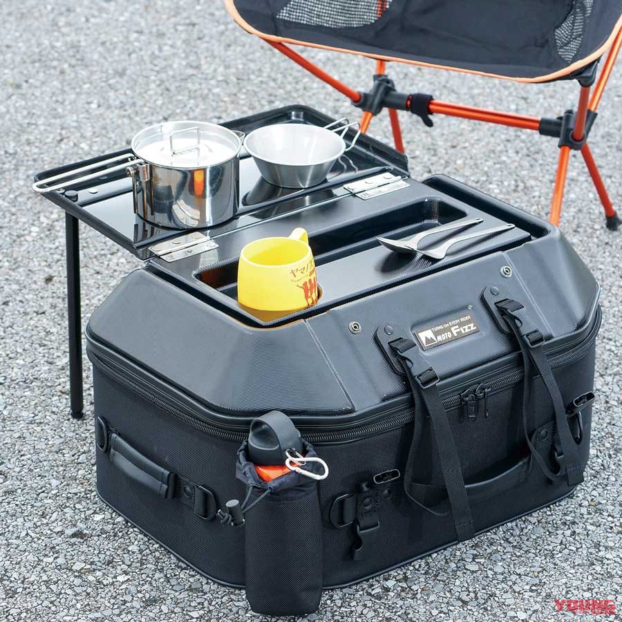 モトフィズ キャンプテーブルシートバッグ|タナックス|モトフィズ キャンプテーブルシートバッグ試用インプレ【上面がテーブルに早変わり】