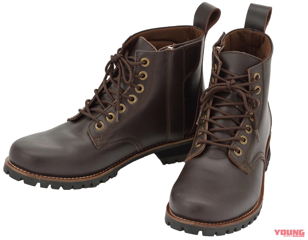 ヘンリービギンズ ショートブーツダークブラウン|HBS003|’20-’21秋冬ライディングウェア:ヘンリービギンズ【しなやかな牛革ライダースetc.】