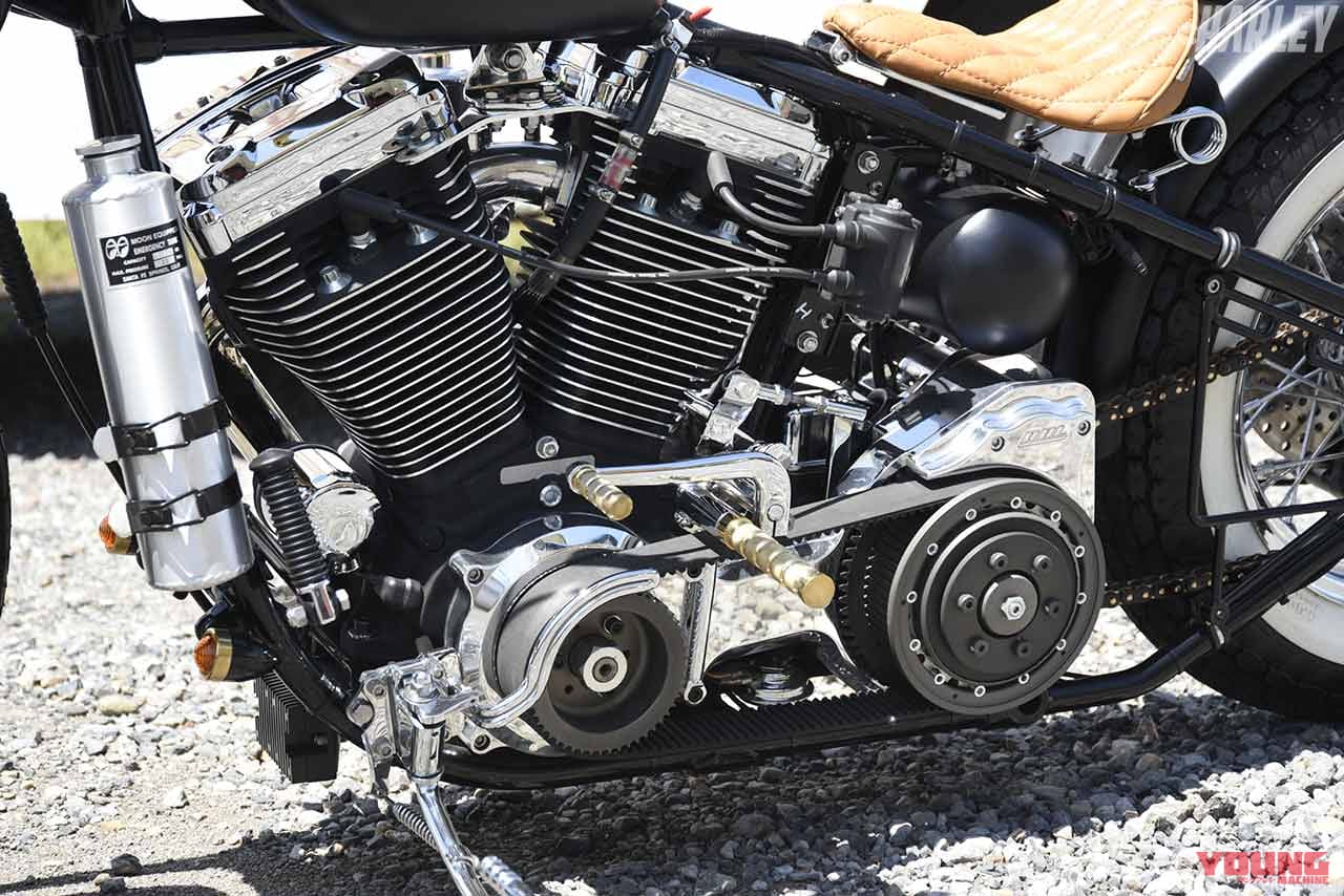 |女性ライダー向けのコンパクトなハーレークラシックボバーカスタム〈遠藤自動車サービス〉