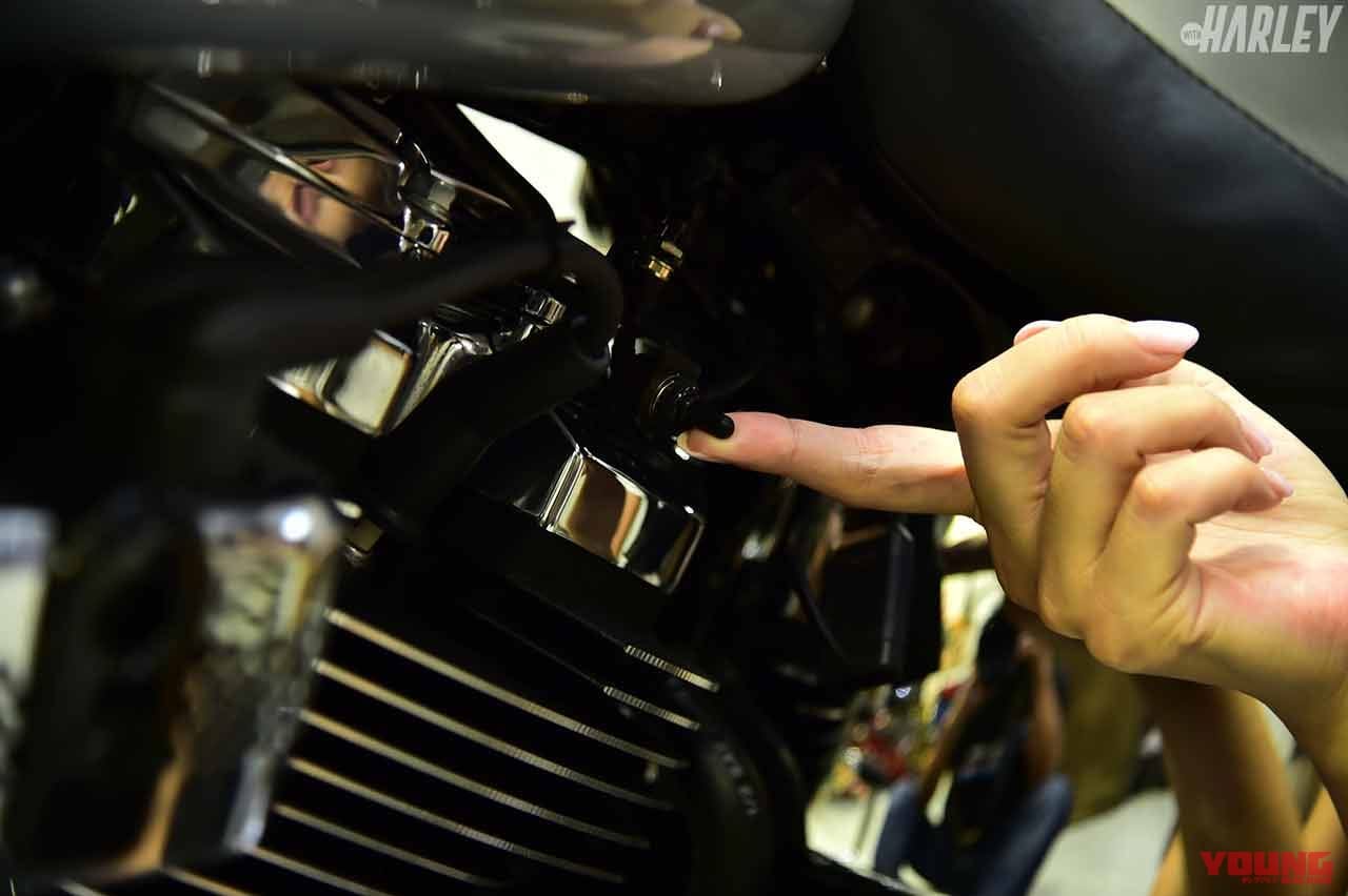 |“あいかつん”こと国友愛佳、パインバレー突撃取材【ハーレー最新パーツ&アイテム一挙紹介】