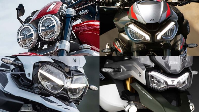 バイク用デイライト=DRL装備解禁【トライアンフ|半円リングと眉毛が目印】 |バイク用デイライト=DRL装備解禁【トライアンフ|半円リングと眉毛が目印】