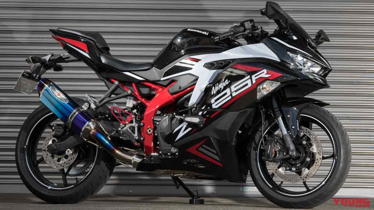 Kawasaki ninja zx25r 純正加工マフラー