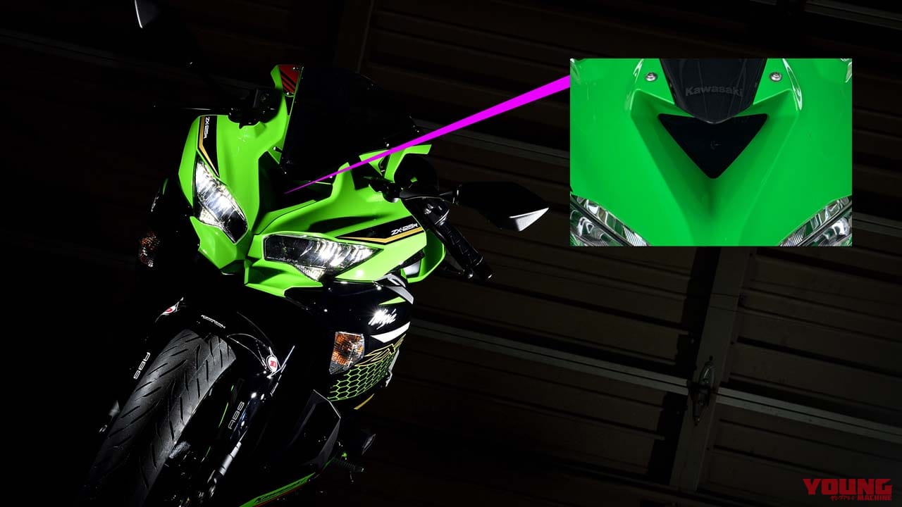 |ニンジャZX-25Rの純正カウル内に加工無しで取付可能な「パワーインテークダクト」登場!