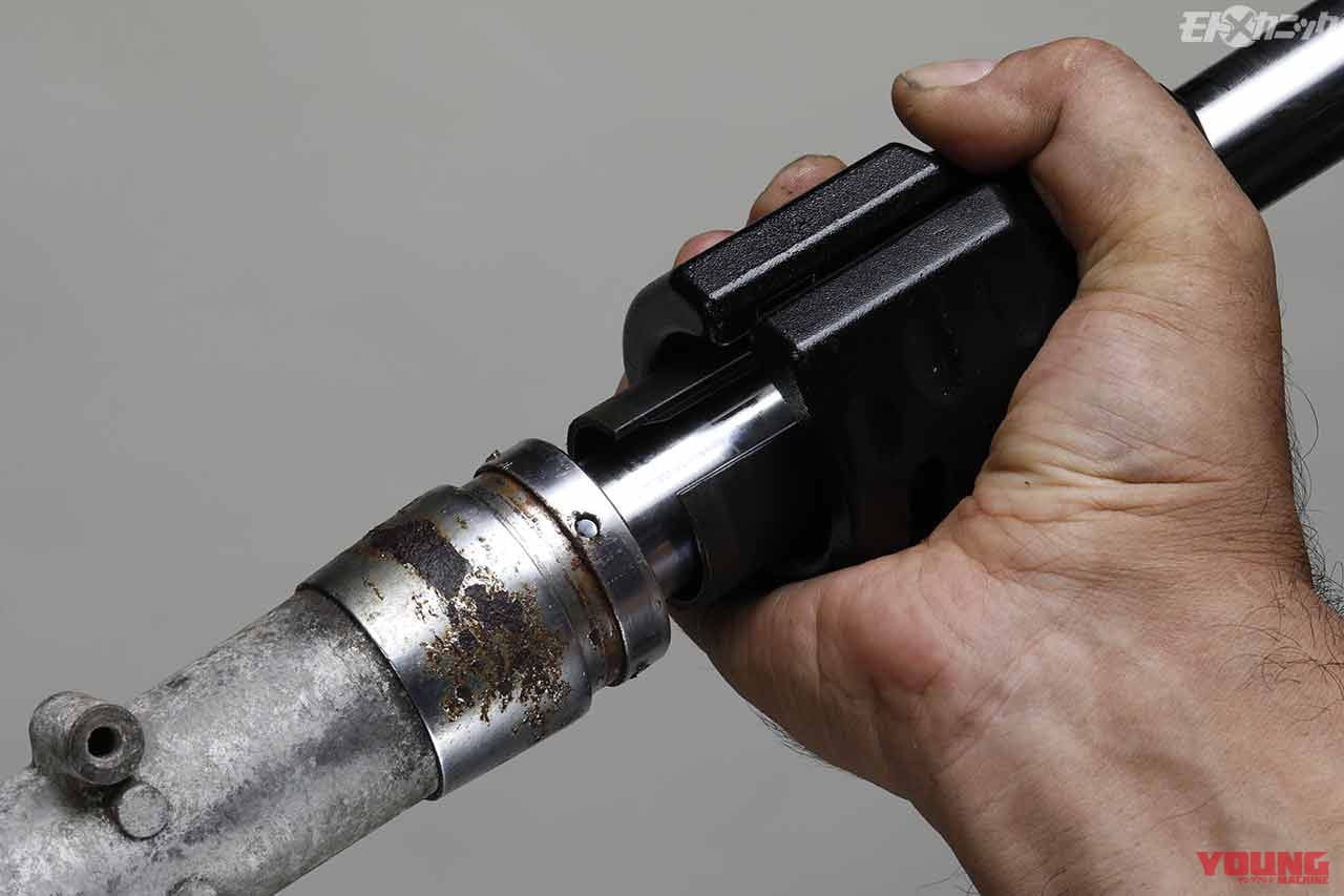 ダートフリーク DRC フォークシールドライバーφ26~39 D59-26-003|ダートフリークの特殊工具ワールドが奥深い件【足まわりメンテナンスを効率良く楽しく】