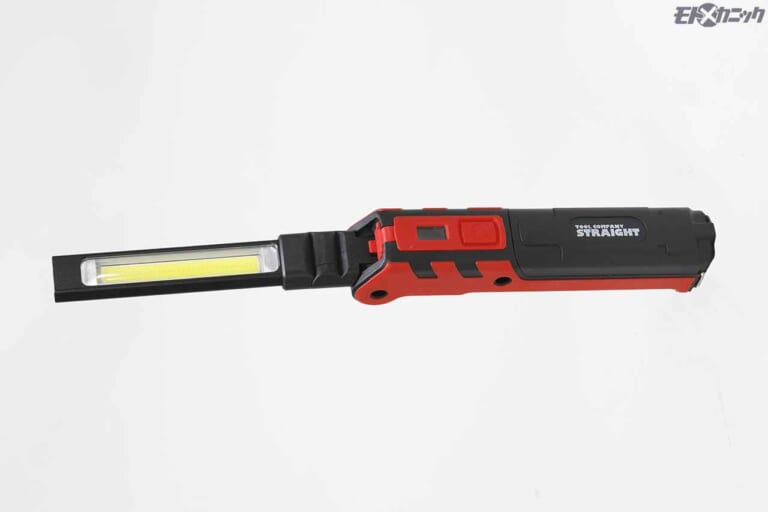 ストレート 充電折り畳み式 LEDライト調光機能付きCOBタイプ 38-841|薄暗い作業環境でのバイクメンテナンスがはかどる最新型LEDライト×3選〈ストレート〉