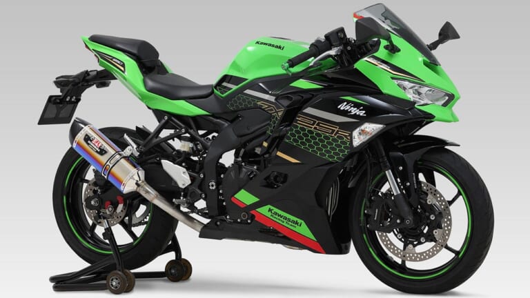 ヨシムラ 機械曲R-77Sチタンサイクロン カーボンエンド 政府認証|ZX-25R用ヨシムラマフラー・R-77Sサイクロン×6タイプ〈チタン/ステンレス〉