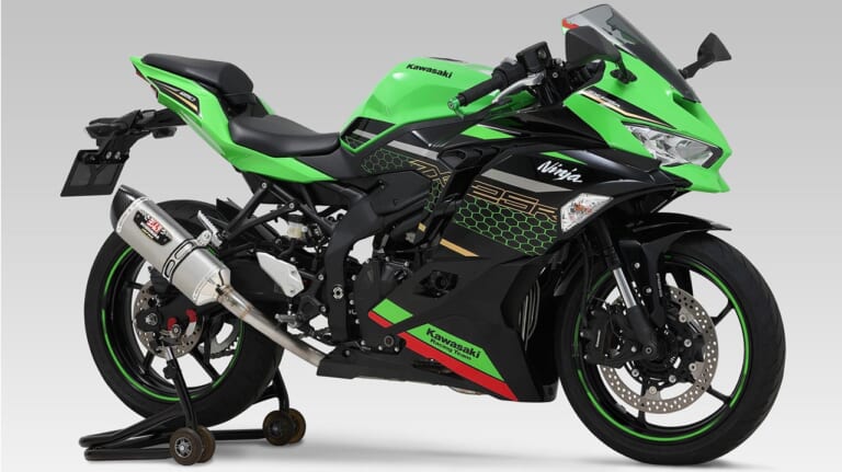 ヨシムラ 機械曲R-77Sチタンサイクロン カーボンエンド 政府認証|ZX-25R用ヨシムラマフラー・R-77Sサイクロン×6タイプ〈チタン/ステンレス〉