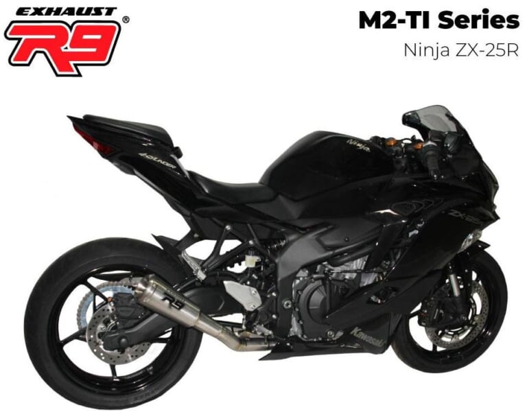 R9 Exaust M2-Ti チタン製フルエキゾーストマフラー|ニンジャZX-25Rカスタム最前線:マフラー編〈アクラポビッチ|インドネシア製品etc.〉