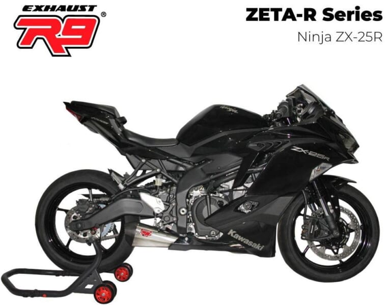 R9 Exaust Zeta-Rフルエキゾーストマフラー|ニンジャZX-25Rカスタム最前線:マフラー編〈アクラポビッチ|インドネシア製品etc.〉