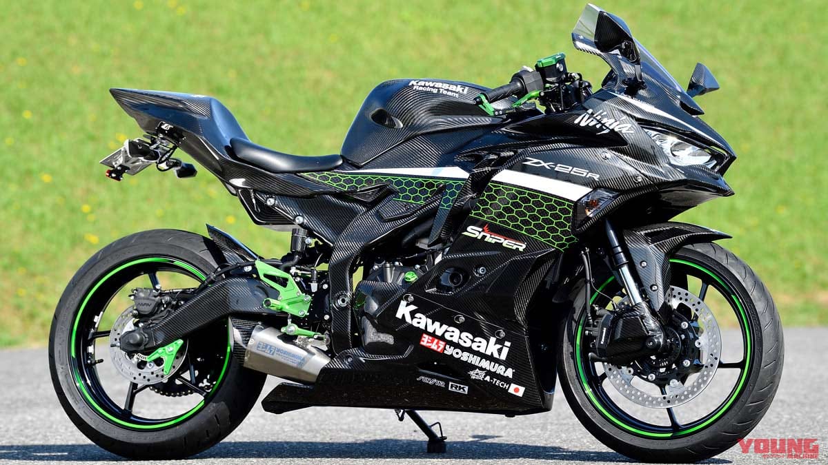 zx25r サイドカウリングr側　MSブラック