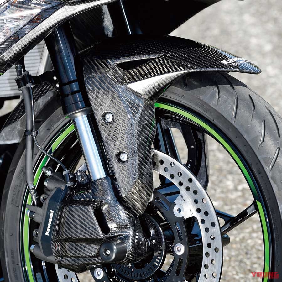 |ニンジャZX-25Rカスタム:エーテック×スナイパー【カーボン外装&ビレットパーツ】