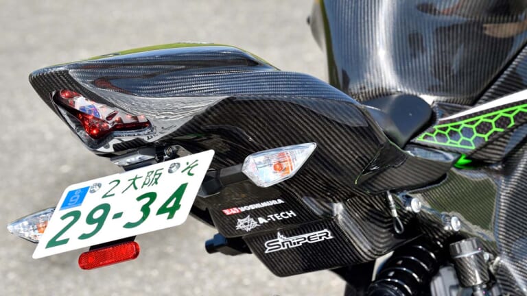 エーテック ZX25R ストリート用シートカウルSPL 4点セット|ニンジャZX-25Rカスタム:エーテック×スナイパー【カーボン外装&ビレットパーツ】