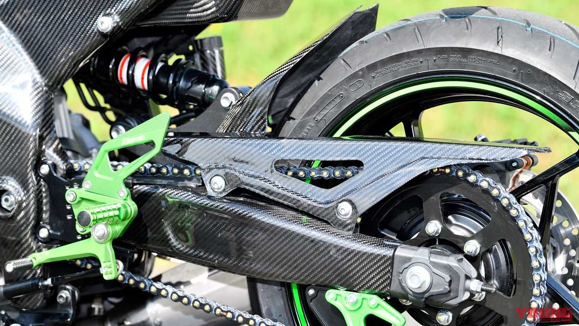 |ニンジャZX-25Rカスタム:エーテック×スナイパー【カーボン外装&ビレットパーツ】