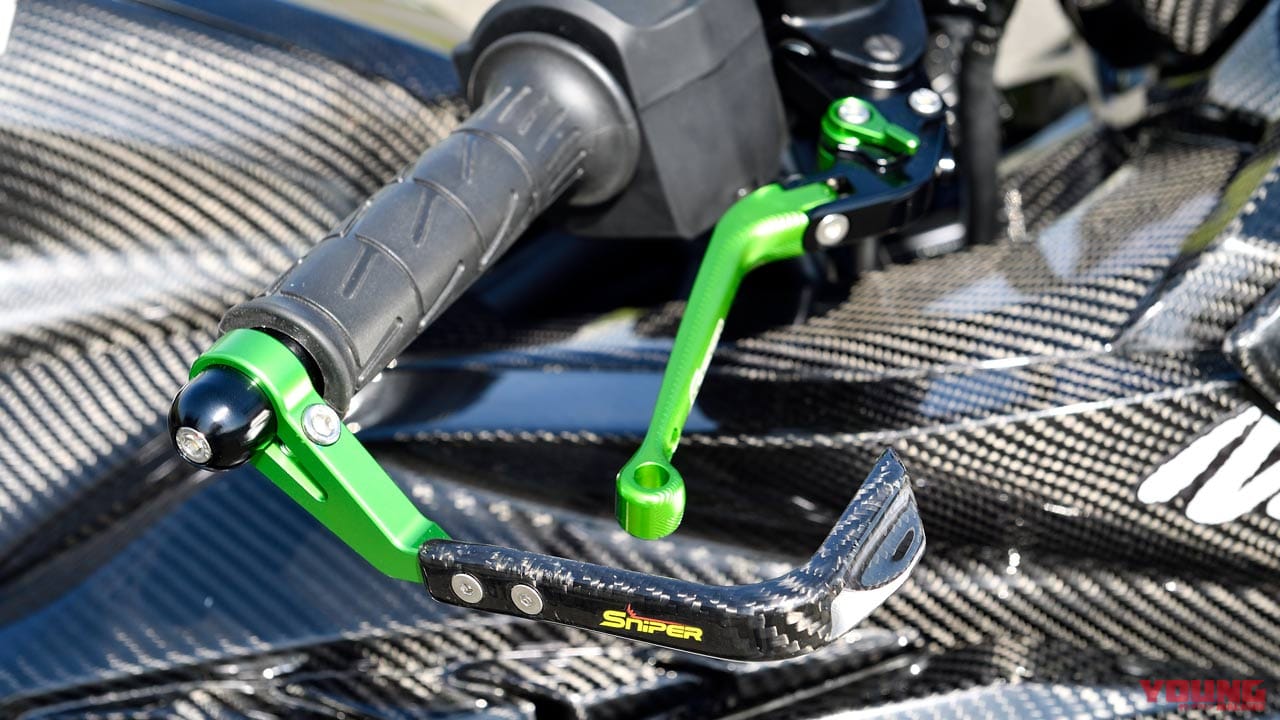 |ニンジャZX-25Rカスタム:エーテック×スナイパー【カーボン外装&ビレットパーツ】