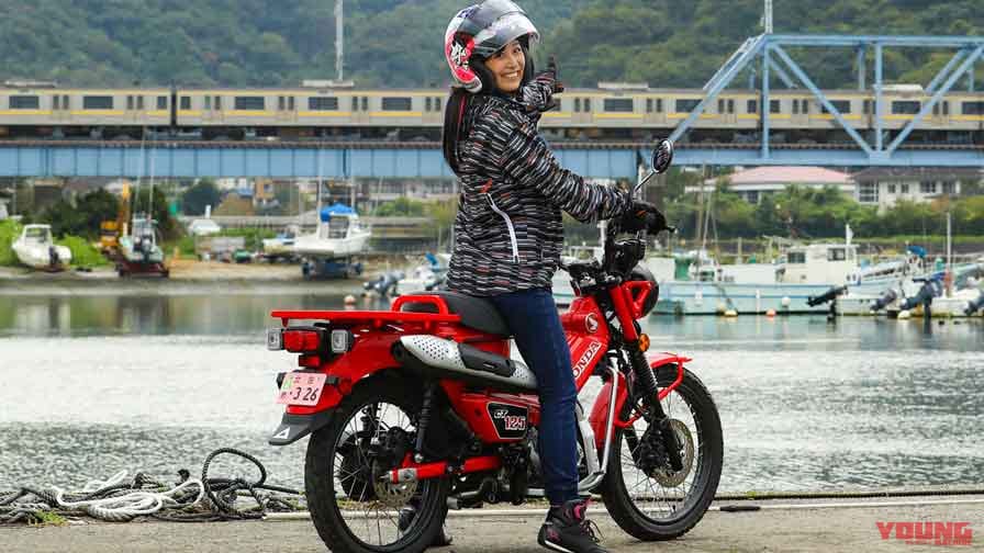 岡崎静夏のホンダct125ハンターカブ試乗インプレ 後編 スポーツバイク感覚を満喫 Webヤングマシン 最新バイク情報 岡崎静夏のホンダct125ハンターカブ試乗インプレ 後編 スポーツバイク感覚を満喫 Webヤングマシン 最新バイク情報
