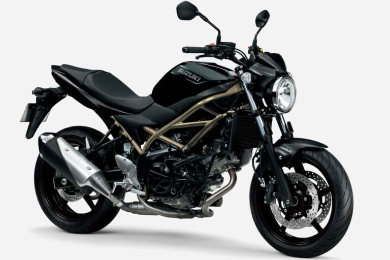 スズキの名作Vツインスポーツ「SV650、SV650X」にブラック×ゴールド