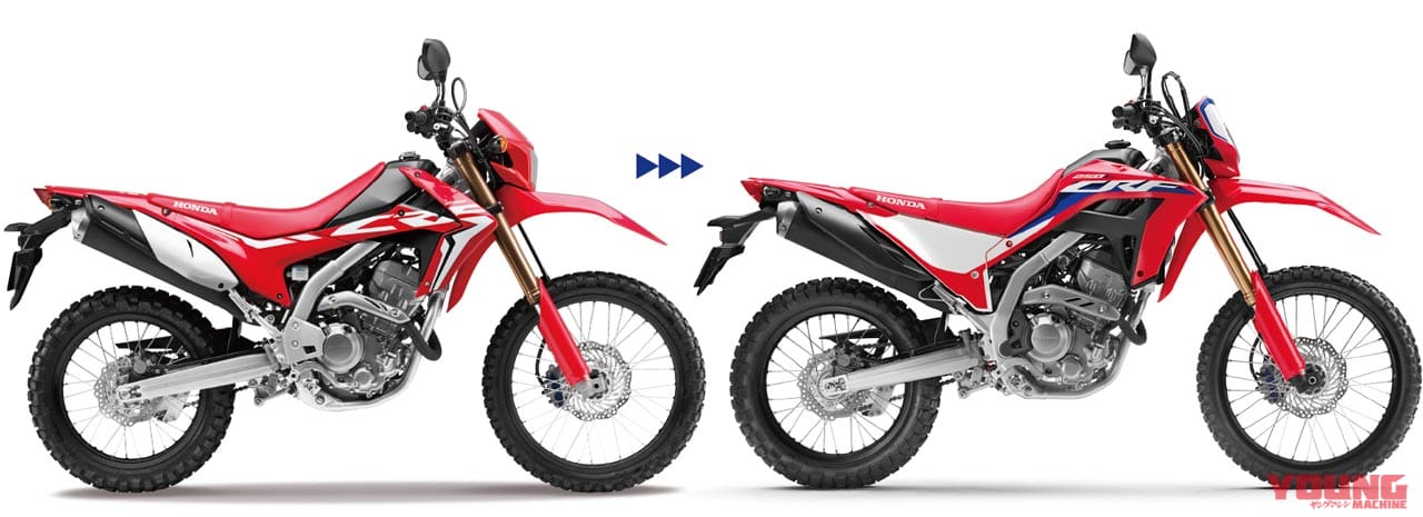 '21ホンダCRF250Lは軽量&シャープにフルチェンジ|’21ホンダCRF250Lは軽量&シャープにフルチェンジ【細部熟成でオフ能力底上げ】