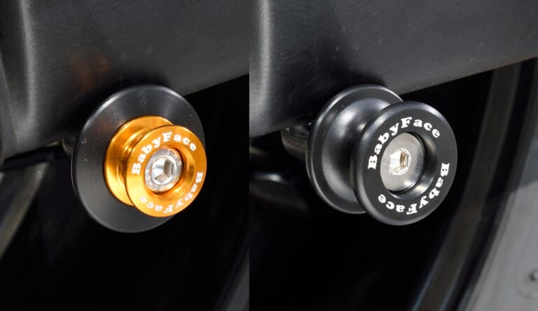 アクスルプロテクター/スタンドフック|CBR600RRベビーフェイスカスタム【勝つための性能を引き出す最新パーツを装着】