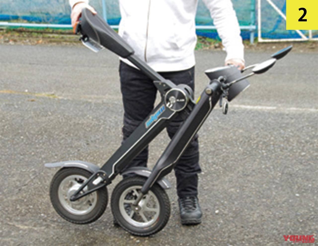 |車重わずか18kg!持ち運んでチョイ乗りできる折り畳み型電動バイク「スマート EV」