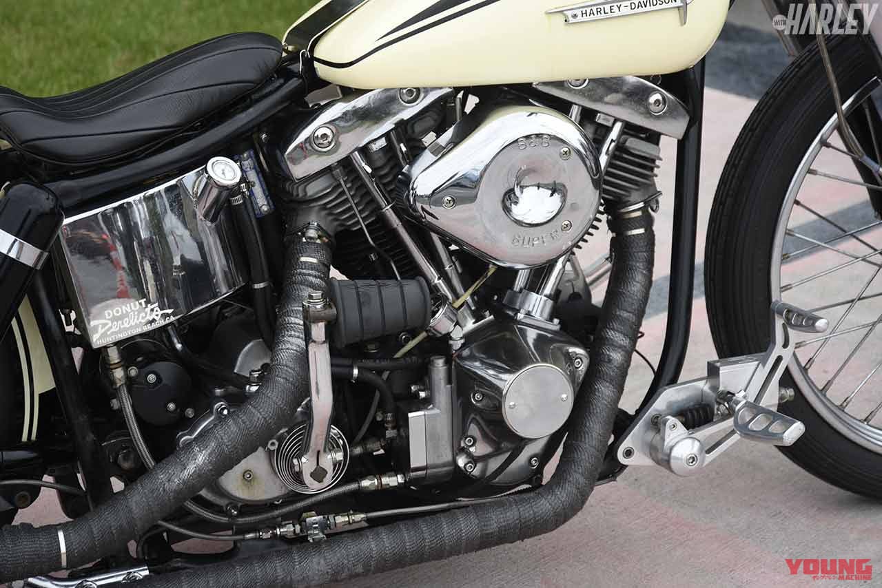 |ストックの1200エンジン&ノーマルフレームを生かした’78ハーレーFLHカスタム