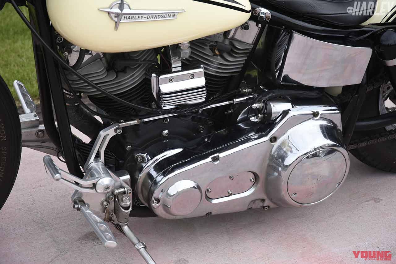 |ストックの1200エンジン&ノーマルフレームを生かした’78ハーレーFLHカスタム