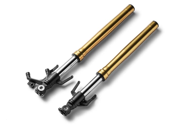 SHOWA SFF-BP 倒立フロントフォーク|ホンダ新型「CB125R」登場!DOHCエンジン/ZX-25Rより太い倒立フォーク採用で1万6500円増
