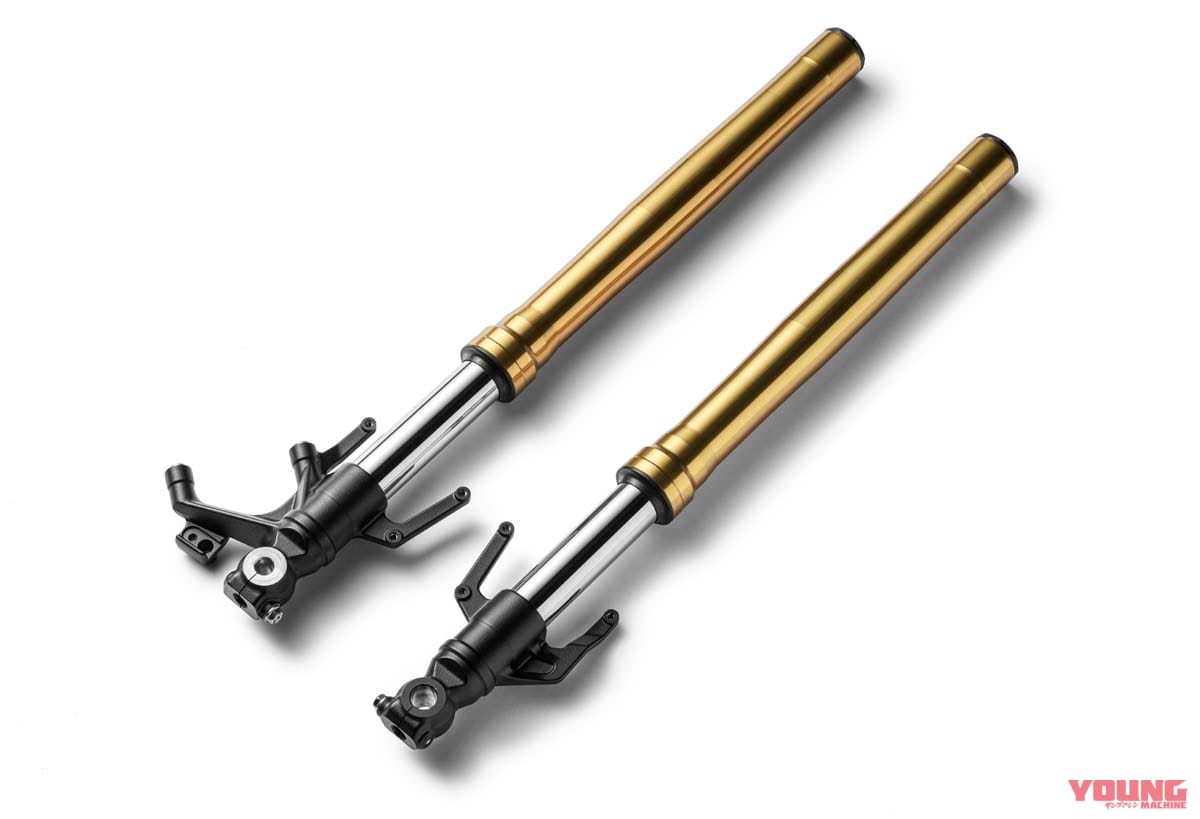 SHOWA SFF-BP 倒立フロントフォーク|ホンダ新型「CB125R」4/22発売!DOHCエンジン/ZX-25Rより太い倒立フォーク採用で1万6500円増