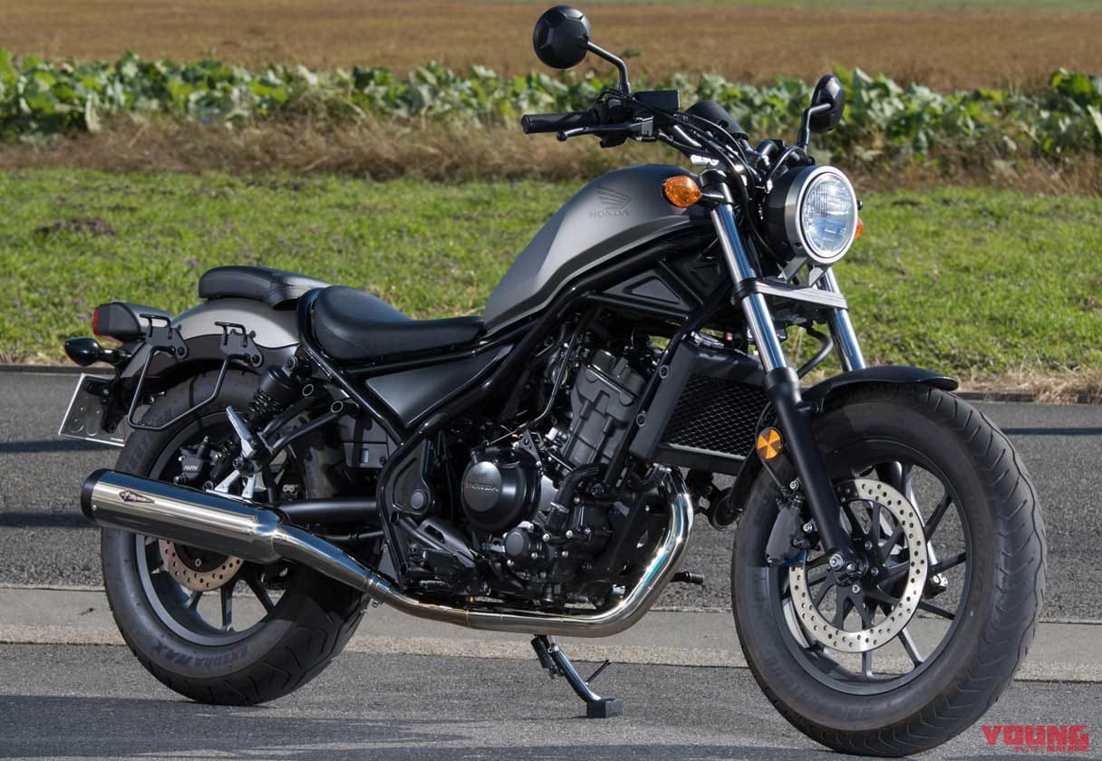 アールズ・ギア ワイバンクラシック エキゾーストパイプ&サイレンサーセット ホンダレブル250用|人気のホンダレブル250がマフラーカスタムで骨太トルクと精悍ルックスを獲得〈アールズ・ギア〉