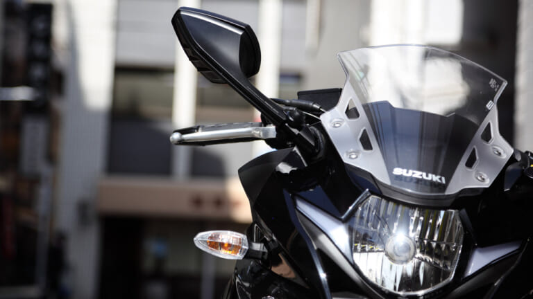 フルカウル専用ミラー|タナックス|ナポレオン|カウリングミラー リブラ2|スズキGSX-250R|ナポレオン カウリングミラー「リブラ2」試用インプレ【質感高くコンパクトなR1000広角ワイドミラー】