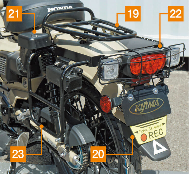 CT125 カスタムパーツ|CT125ハンターカブをがっつり旅仕様に変身させよう!!〈キジマオリジナルカスタムスタイル〉