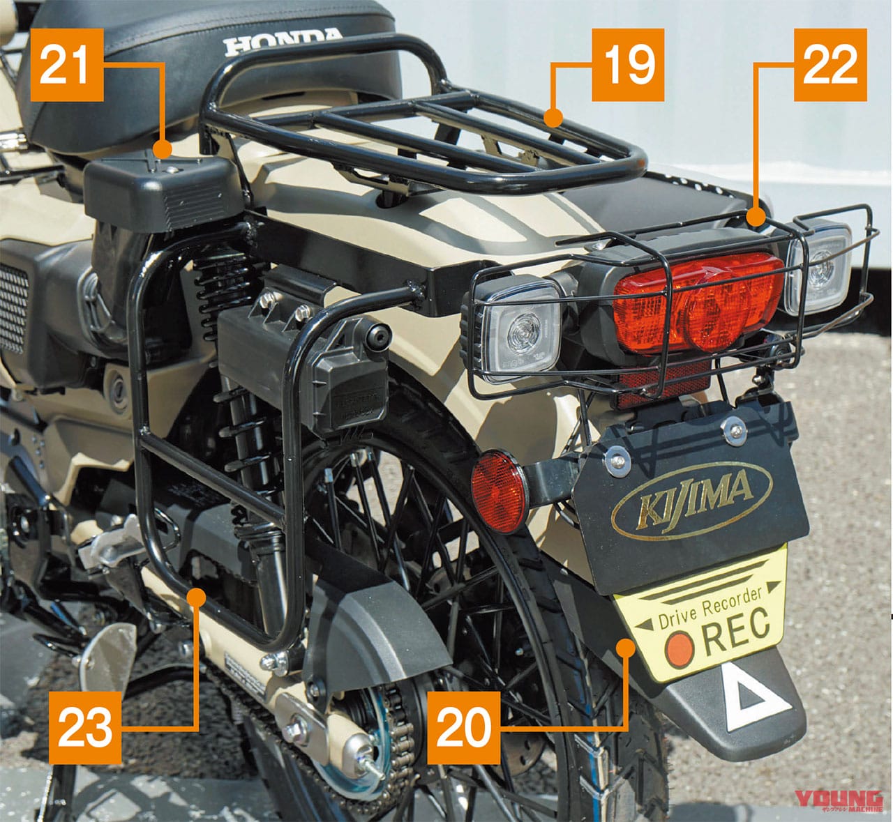 CT125 カスタムパーツ|CT125ハンターカブをがっつり旅仕様に変身させよう!!〈キジマオリジナルカスタムスタイル〉