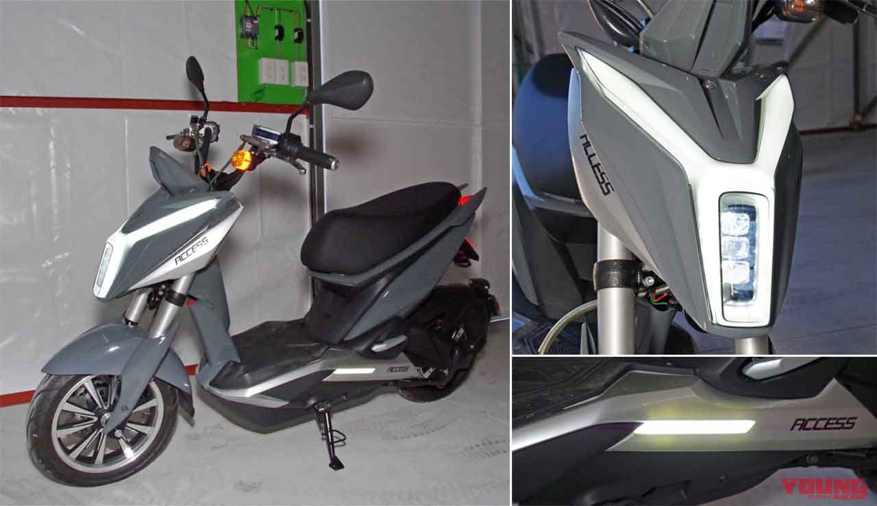 電動バイク アクセス LEDヘッドライト|精悍な容姿のトコトコ走り系電動バイク「アクセス スニーク77」試乗インプレッション