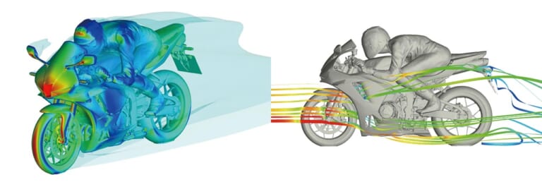 ホンダCBR600RR エアロダイナミクスイメージ|岡崎静夏のホンダCBR600RR試乗インプレ【扱いやすい超高性能が乗り手の技量を高める】