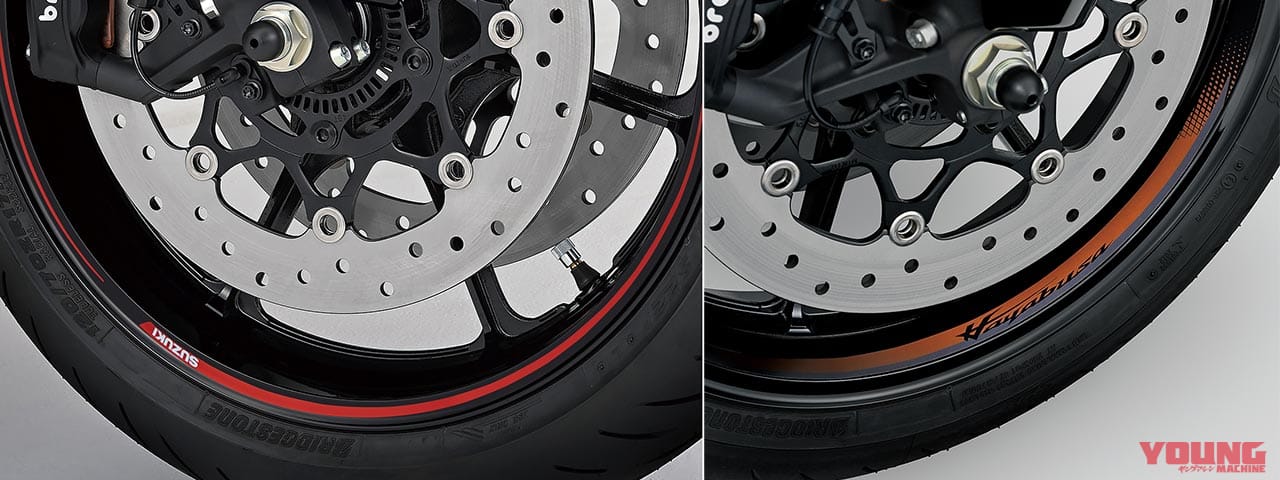 ホイールデカール|スズキ ハヤブサ純正アクセサリー|スズキ「シン・ハヤブサ」純正アクセサリー解説【ツーリング仕様もドレスアップもOK】