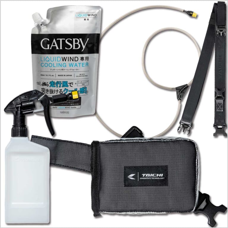 快適!水冷式アンダーウエア「タイチ リキッドウインド」|快適!水冷式アンダーウエア「タイチ リキッドウインド」【ボトルをプッシュ→首まわりに冷却水が噴出】
