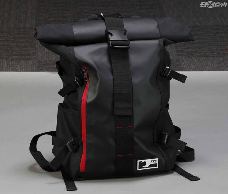 KTCオフィシャルグッズ|ターポリンロールデイパック|日常使いでも映えるKTCオフィシャルグッズ×5選【いつでも身近に工具を感じていたい】